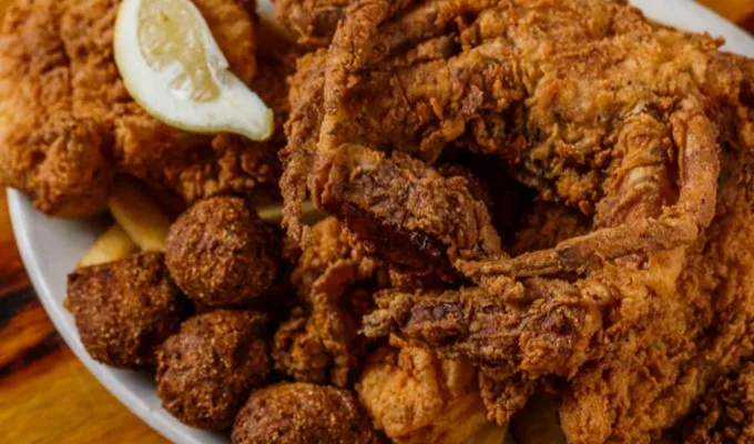 Soft Shell Crab & Hush Puppies
